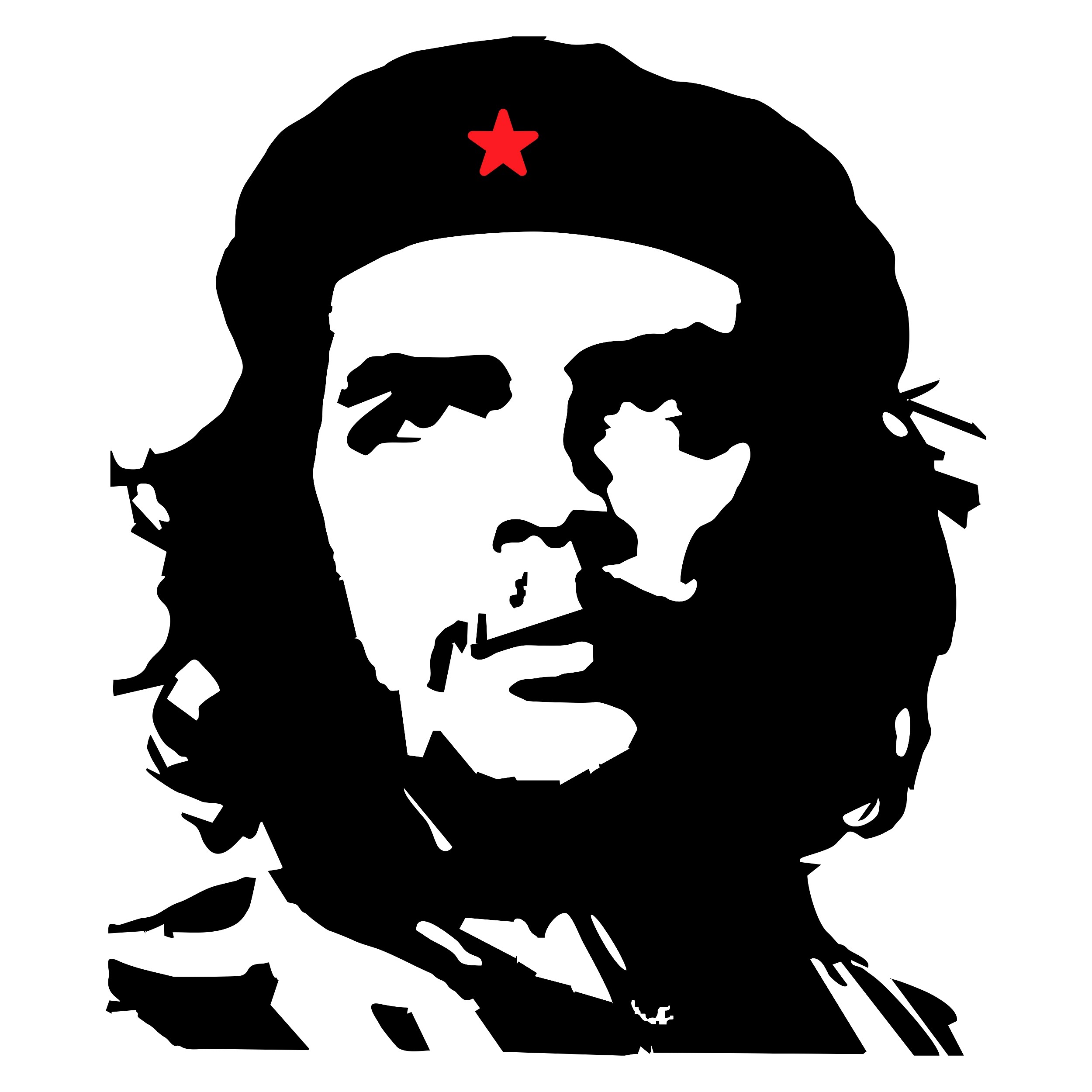 Sticker Che Guevara contour 135 x 110 mm Stickers Fun sticker