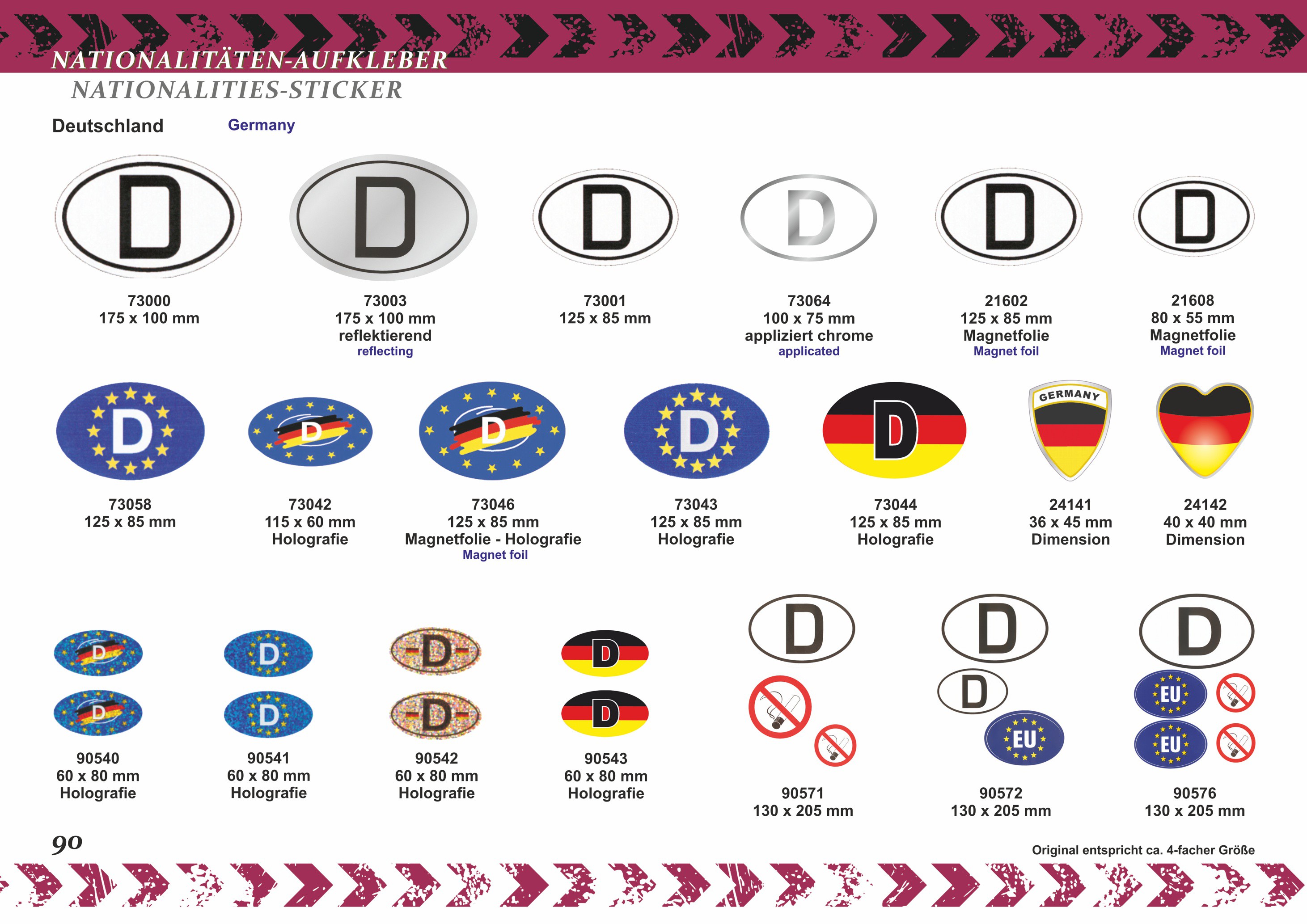 Sticker Germany-flag 125 x 85 mm
