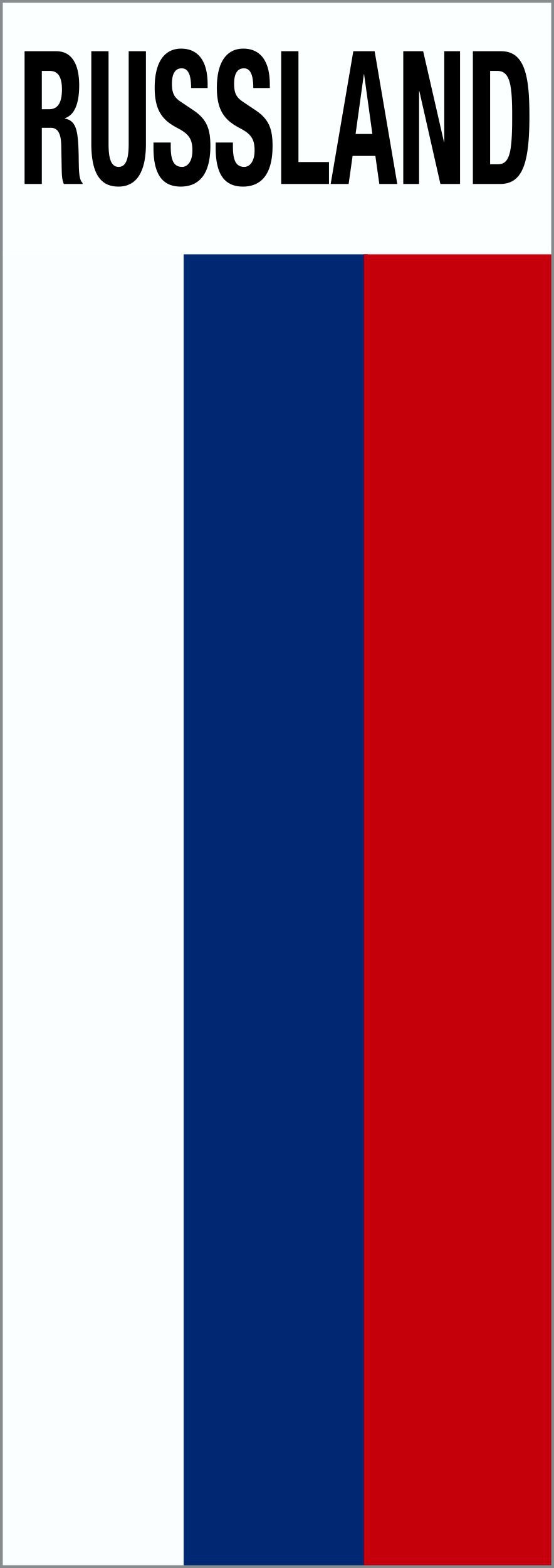 Aufkleber Flagge mit Schriftzug Russland 110 x 40 mm ~~~~~ schneller  Versand innerhalb 24 Stunden ~~~~~