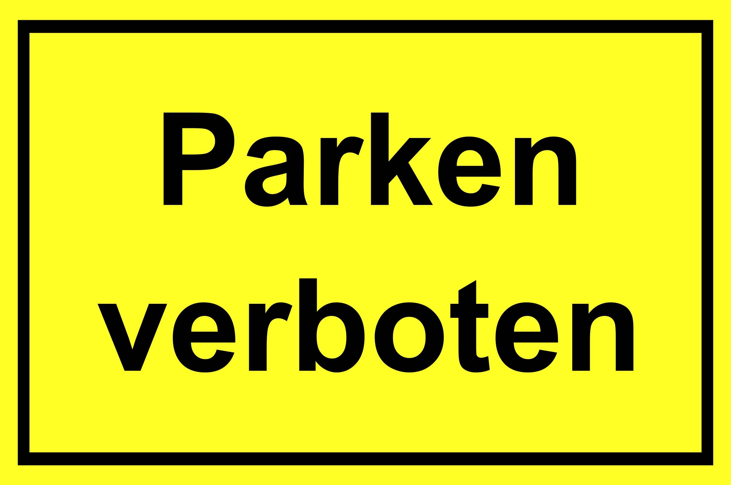 Parken verboten 200 x 300 mm Warn- Hinweis- und Verbotsschild PST