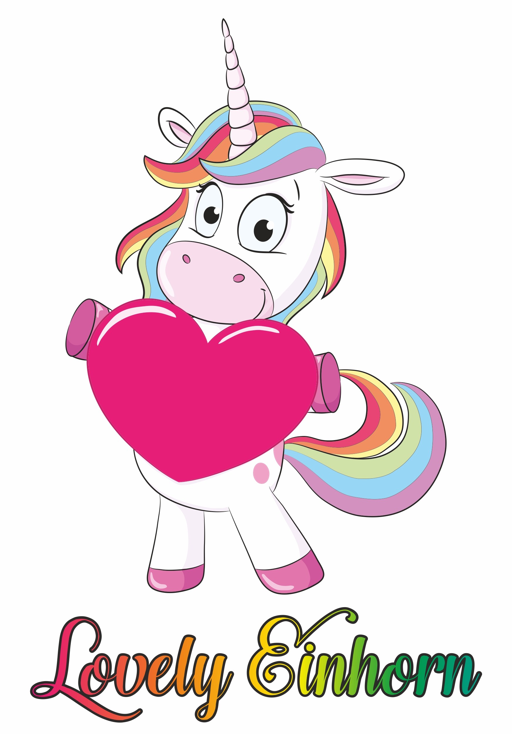 Aufkleber Einhorn Lucky 115 x 150 mm ~~~~~ schneller Versand innerhalb
