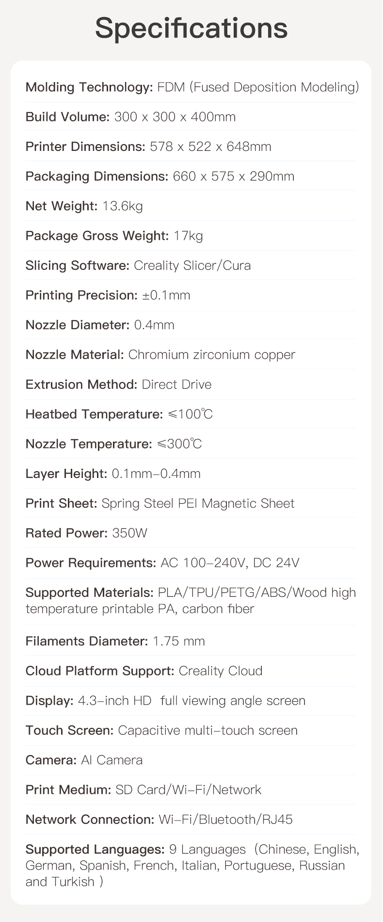 Creality CR-10 Smart Pro