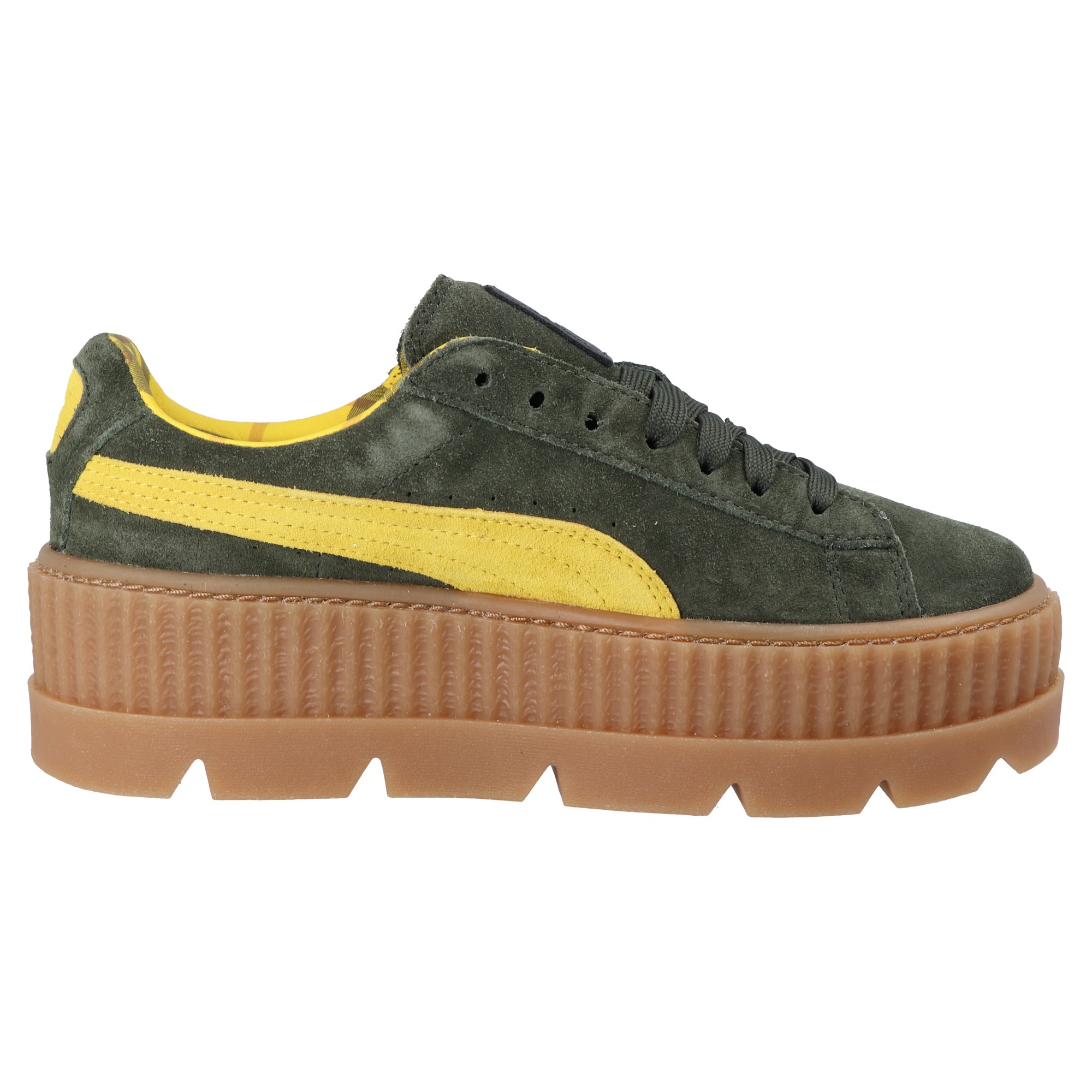 PUMA Damen GRÜN GELB Plateau Sneaker CLEATED CREEPER PUMA Damen GRÜN GELB Plateau Sneaker CLEATED CREEPER