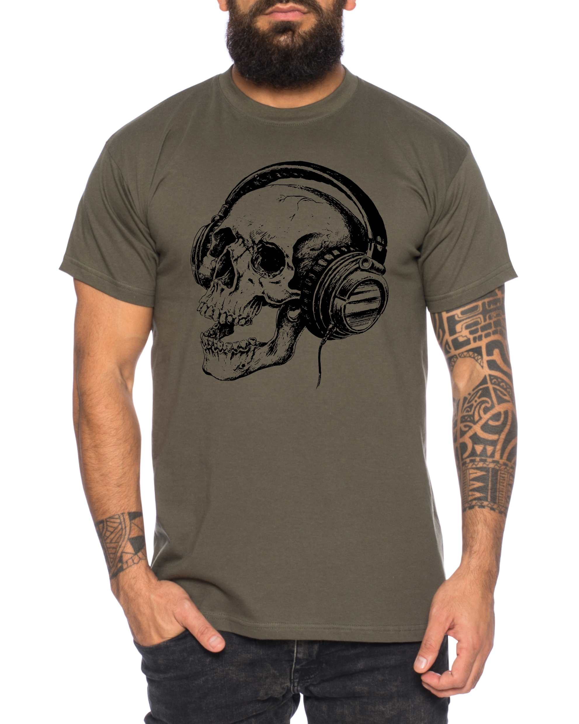Skull Music Herren T-Shirt Cooles lustiges Fun Shirt