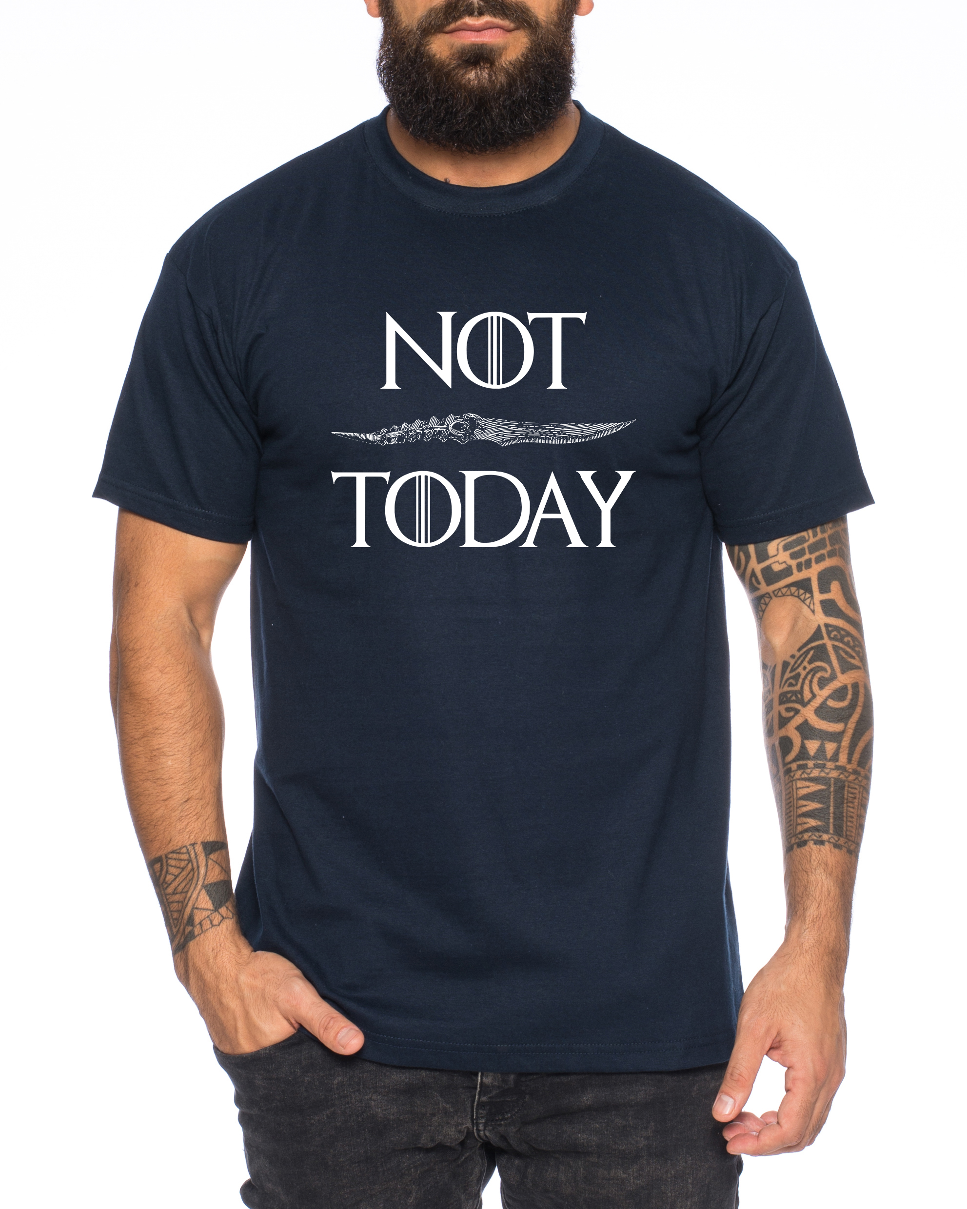 Not Today - Herren T-Shirt Targaryen  thrones game of stark lannister baratheon Daenerys khaleesi tv blu-ray dvd