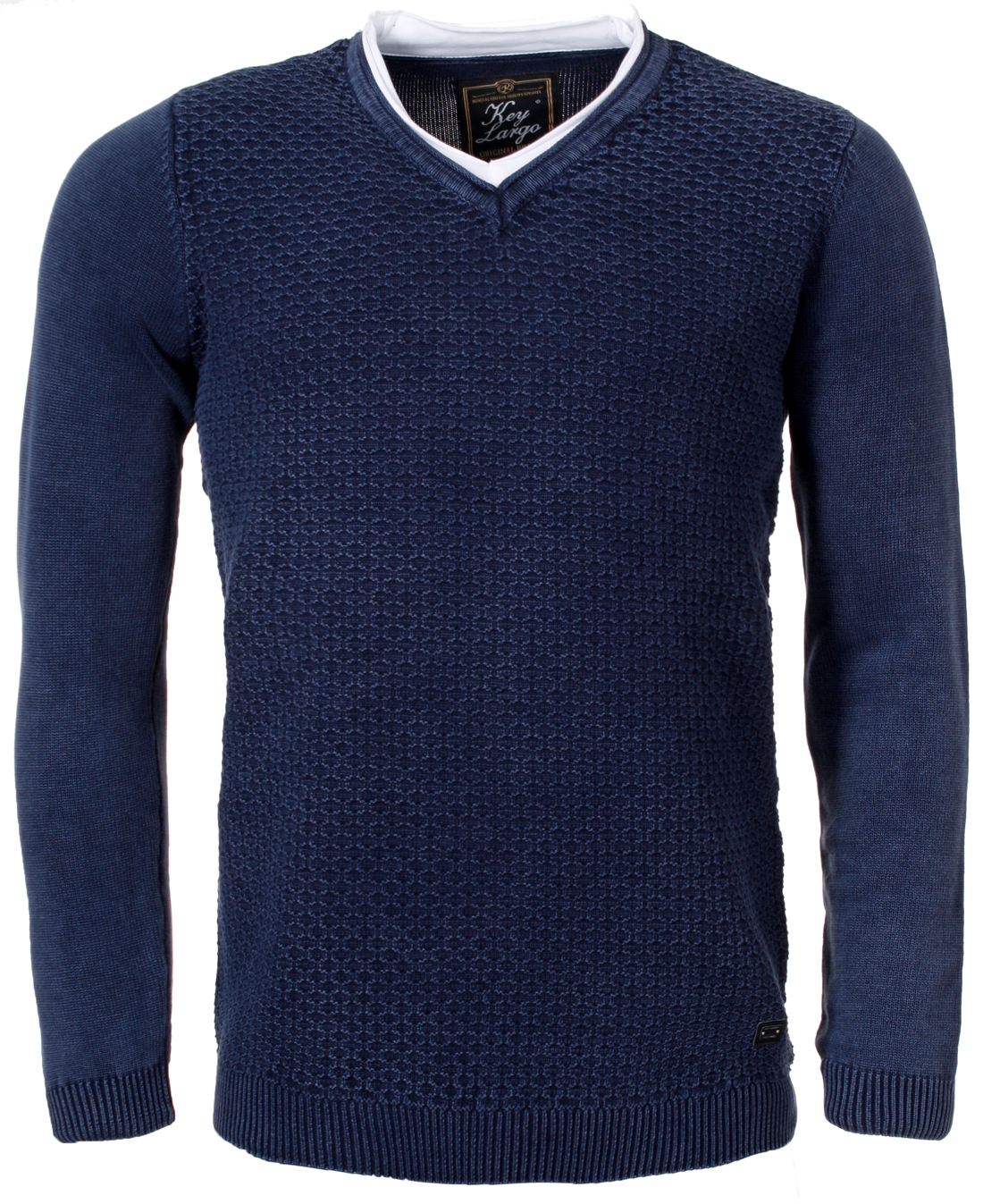 Key Largo Herren Strickpullover Movie Vintage Look Verwaschene