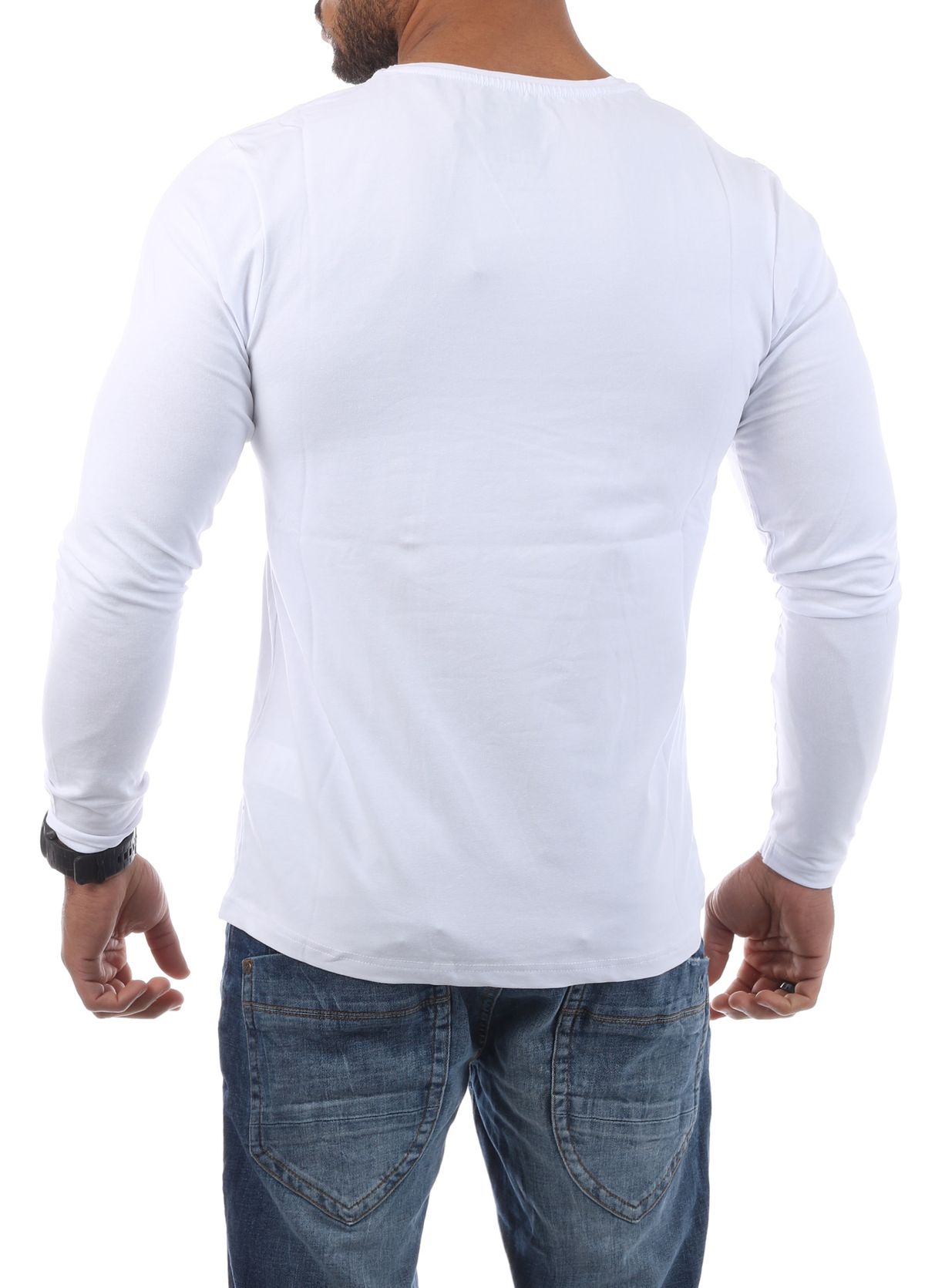 Young & Rich Herren Uni Longsleeve langarm T-Shirt Rundhals Ausschnitt 5er Pack Young & Rich Herren Uni Longsleeve langarm T-Shirt Rundhals Ausschnitt 5er Pack