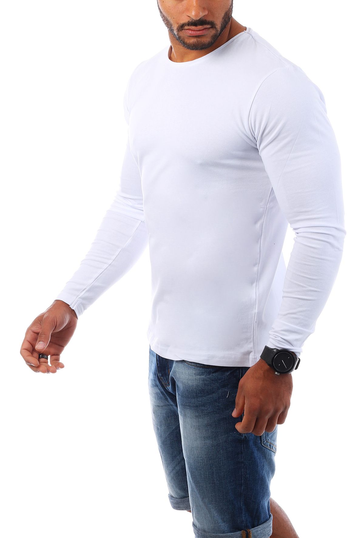 Young & Rich Herren Uni Longsleeve langarm T-Shirt Rundhals Ausschnitt 5er Pack Young & Rich Herren Uni Longsleeve langarm T-Shirt Rundhals Ausschnitt 5er Pack