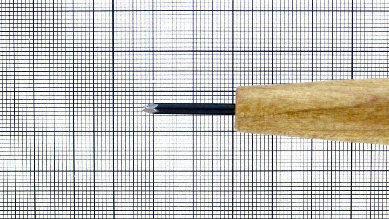 Mikisyo Power Grip Japanese Wood Carving Tool Micro 1mm 60 Degree