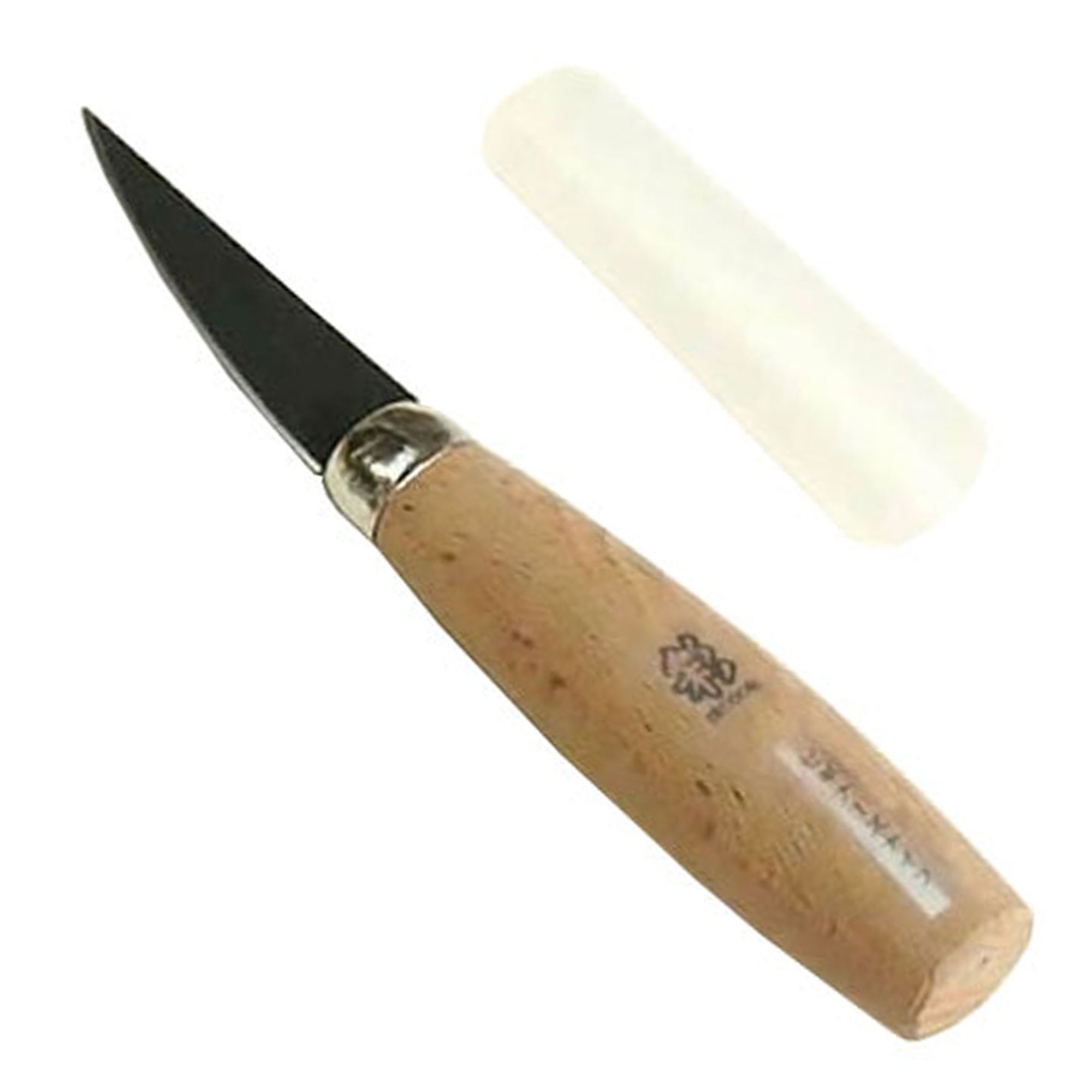 Michihamono Specialized Japanese Wood Carving Tool 35mm Double Bevel Whittling Knife, with High-Speed Steel Blade, for Woodworking