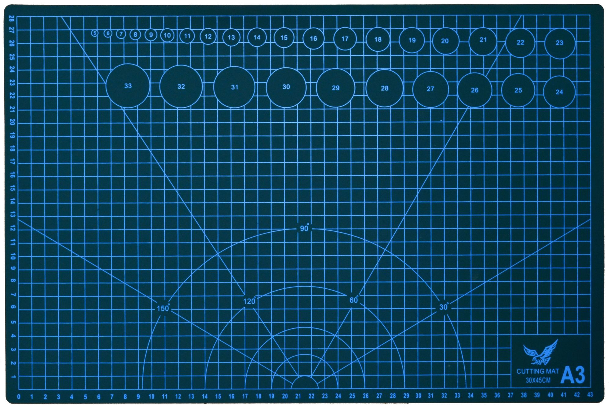 Leathercraft Tool 450x300mm A3 PVC Sheet Board Double Sided Cutting Mat,  with Grids and Measurements, for Leatherworking Paper Cutting