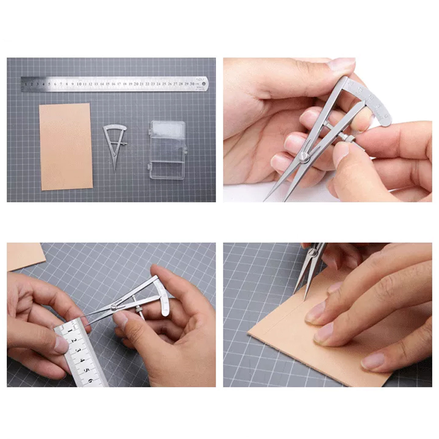 Type A Leathercraft Measuring Tool Adjustable Scratch Awl Wing