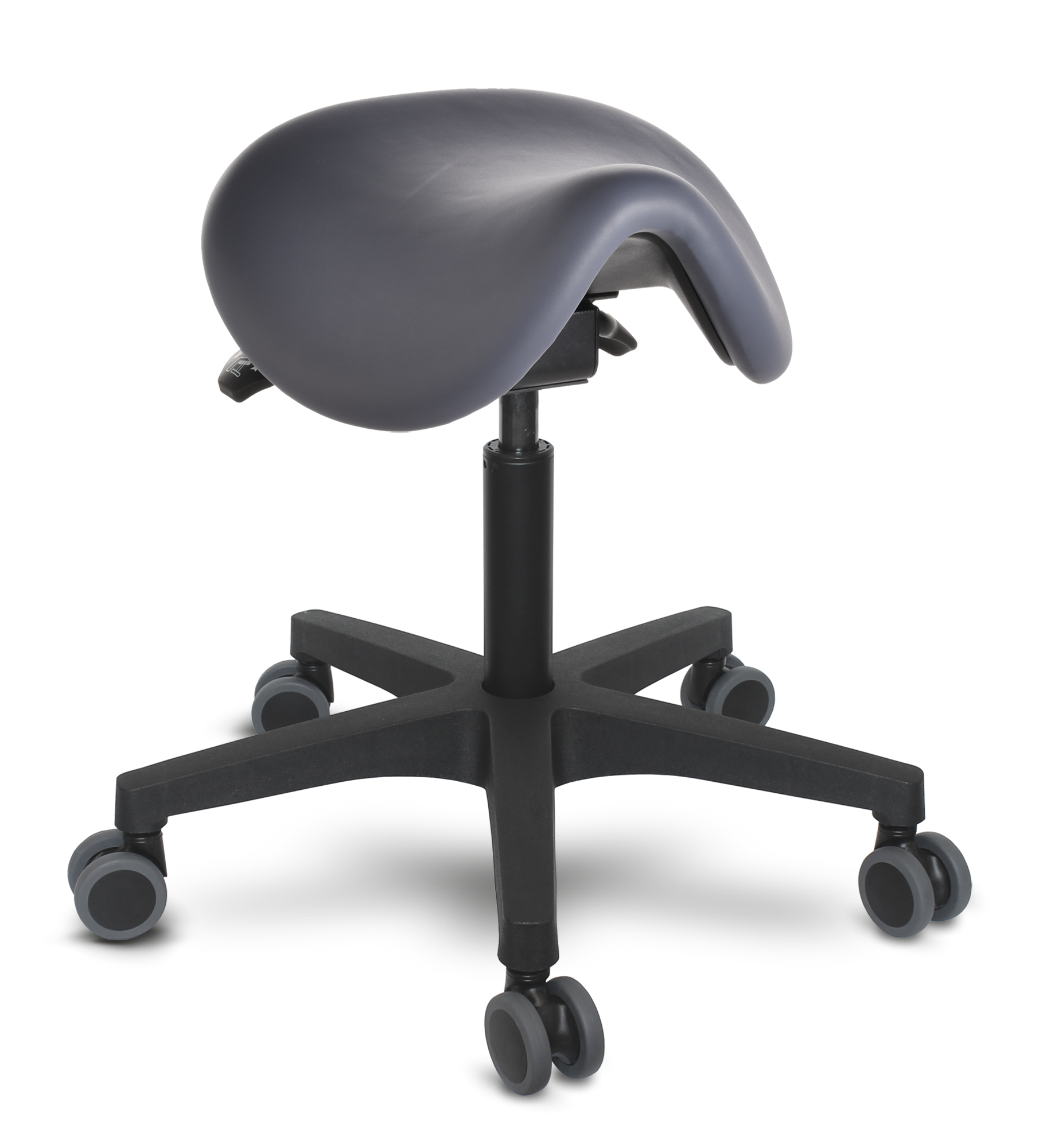 Sattelhocker docy Kingston günstige Basisversion KunststoffFußkreuz und Markenrollen Sattelhocker docy Kingston günstige Basisversion KunststoffFußkreuz und Markenrollen