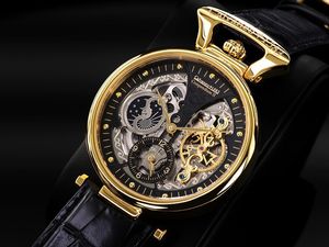 Calvaneo 1583 Compendium Gold Squelette Automatikuhr