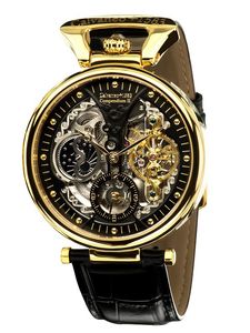 Calvaneo 1583 Compendium Gold Squelette Automatikuhr