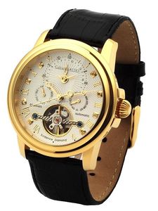 Calvaneo 1583 Evidence "Diamond Gelbgold" Dualtime Automatikuhr