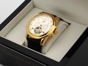 Calvaneo 1583 Evidence "Diamond Gelbgold" Dualtime Automatikuhr