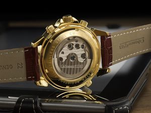 Calvaneo 1583 Astonia "Luxury Cognac GOLD" Automatikuhr Kalenderkomplikation