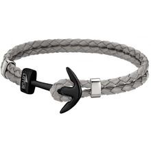 Lotus Style Lederarmband Anker grau LS1832-2/8