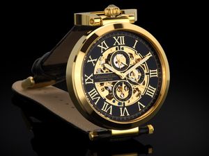 Calvaneo 1583 Caliber Gold Herren Automatikuhr Squelette