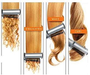 Nass und trocken Styler glätten + Lockenwickler 3in1 Gerät