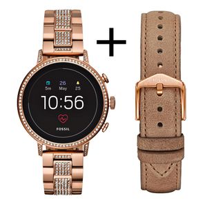 Fossil Q Venture HR FTW6011 Smartwatch + Fossil Lederband