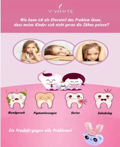Original V White Ultraschall Zahnbürste 360 Grad  2in1 Für Erwachsende oder Kinder