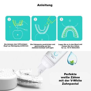 2x Set V-White Schaum Zahnpasta Zahnschaum 2x 60ml