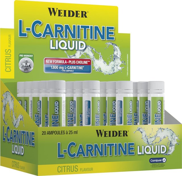 Joe Weider L-Carnitine Liquid, 20 x 25 ml Ampullen Citrus