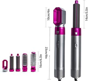 Premium Edition 5in1 Warmluftbürste Hot Airstyler 2.0 Lockenwickler und Haarglätter