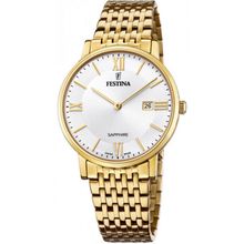 Festina Swiss Made F20020/1 Sapphire Silbergold Herrenuhr