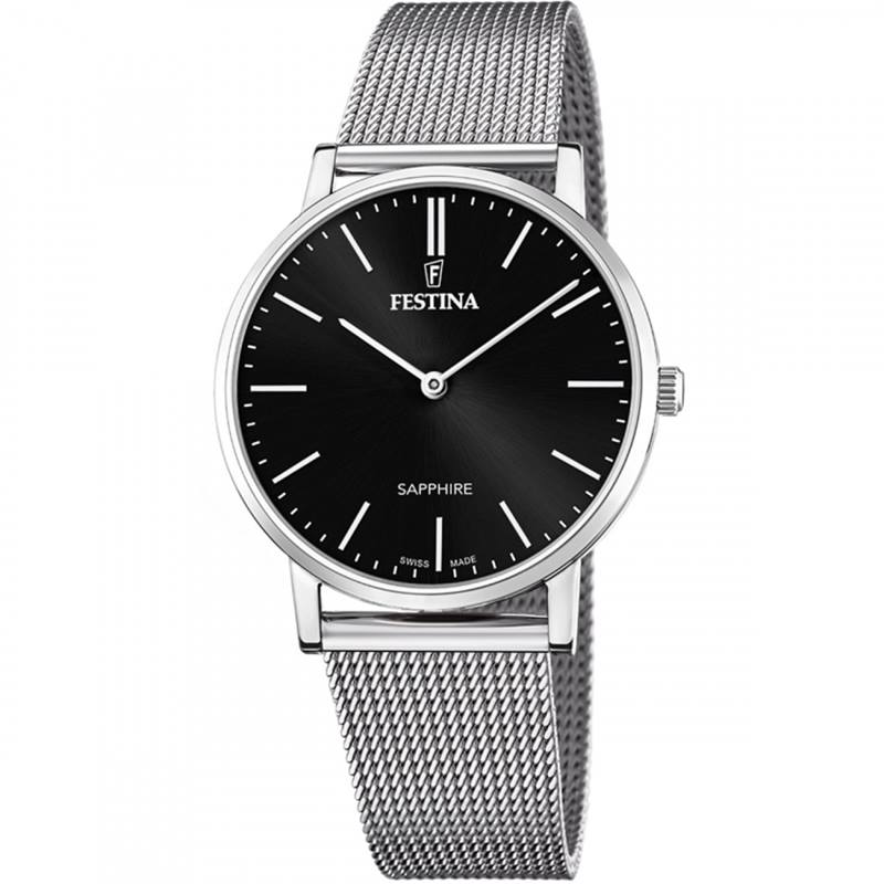 Festina Swiss Made F20014/3 Sapphire, Schwarz Herrenuhr