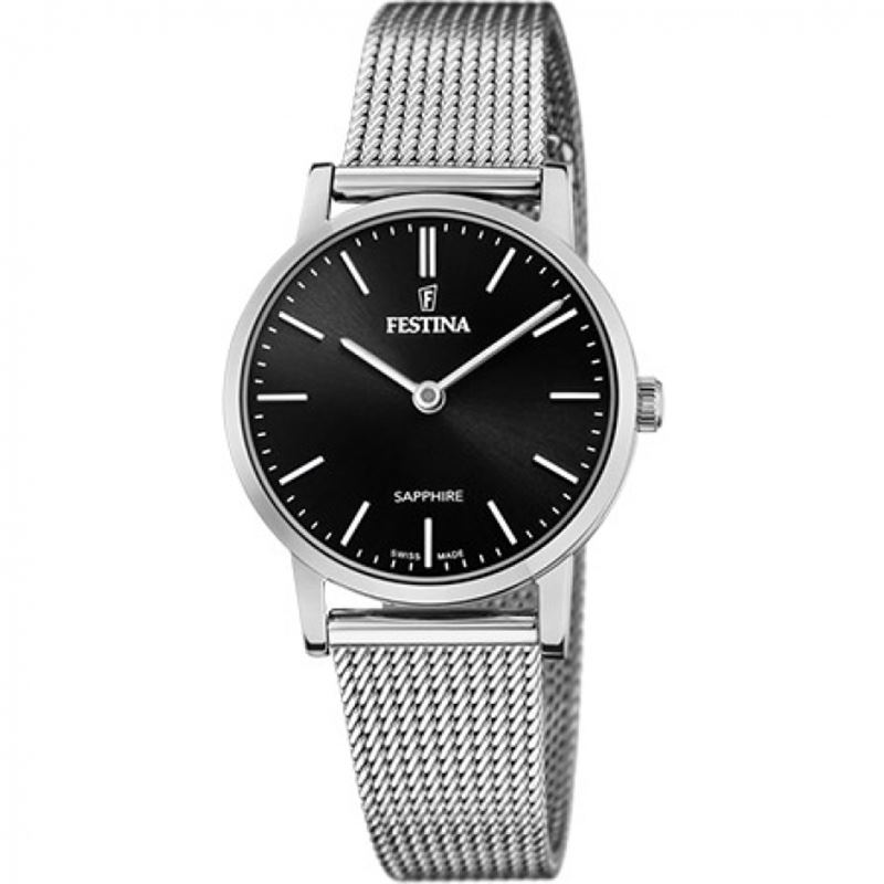 Festina Swiss Made F20015/3 Sapphire, Schwarz Damenuhr