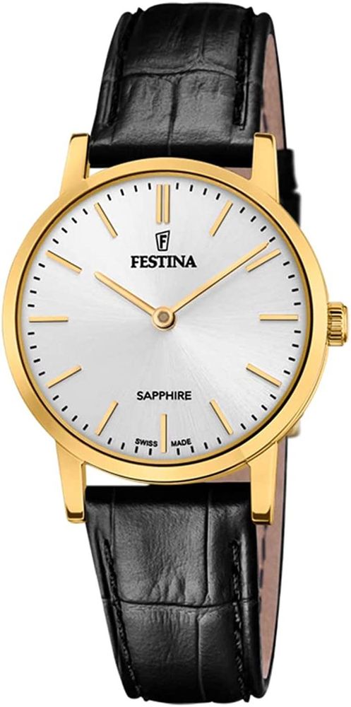 Festina Swiss Made F20017/1 Sapphire, Weissgold Damenuhr