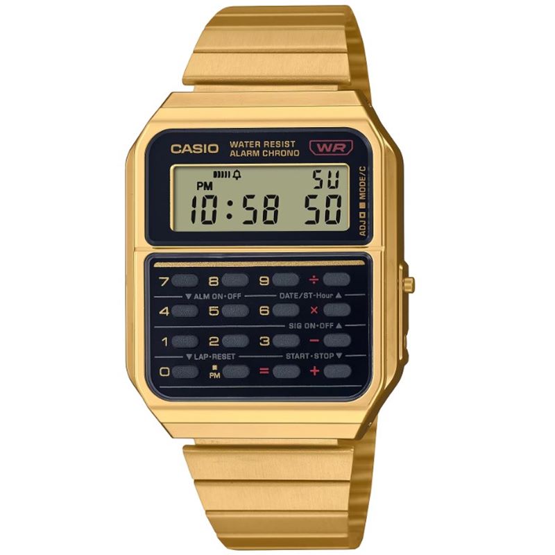 Casio Vintage Edgy CA-500WEG-1AEF Calculator Herrenuhr