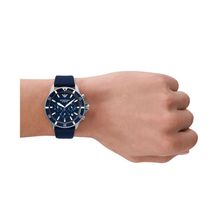 EMPORO ARMANI腕時計 Emporio Armani] Watch Diver Chronograph AR11588 Men's Blue