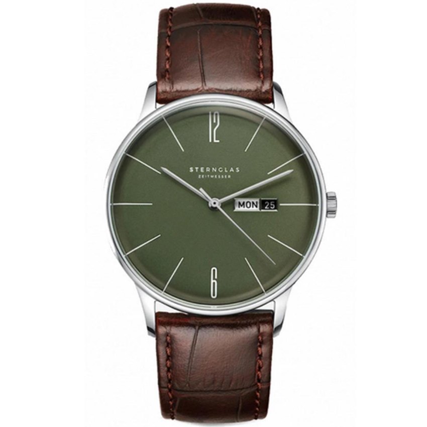 Sternglas S01-BE08-HE05 Berlin Olivgrün Herrenuhr