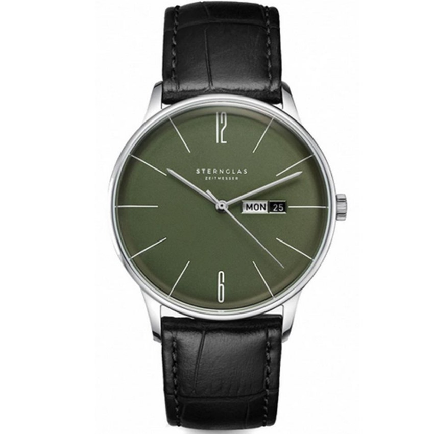 Sternglas S01-BE08-HE04 Berlin Olivgrün Herrenuhr