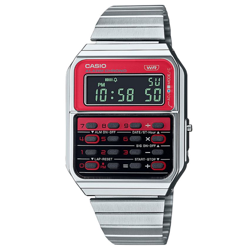 Casio Vintage Edgy CA-500WE-4BEF Calculator Herrenuhr