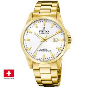 Festina F20044/2 Swiss Made Acero Klassik Herrenuhr