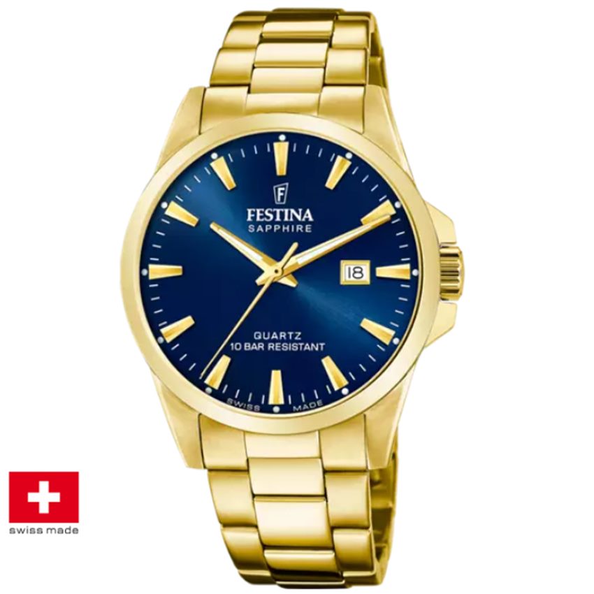 Festina F20044/3 Swiss Made Acero Klassik Herrenuhr