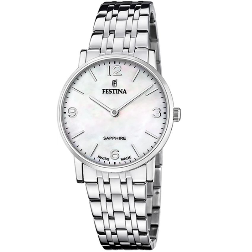 Festina F20047/2 Swiss Made Acero Klassik Damenuhr
