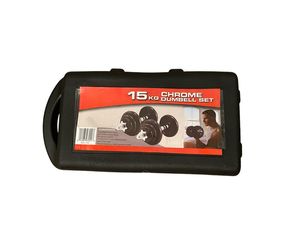 15kg Hantelset mit Koffer aus Chrome