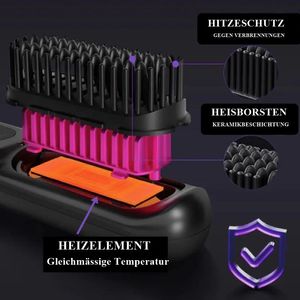 Kabellose elektrische Haarglättbürste