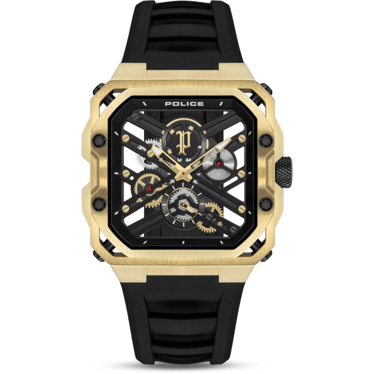 Police PEWGM0072003 Eleganz in Schwarz-Gold