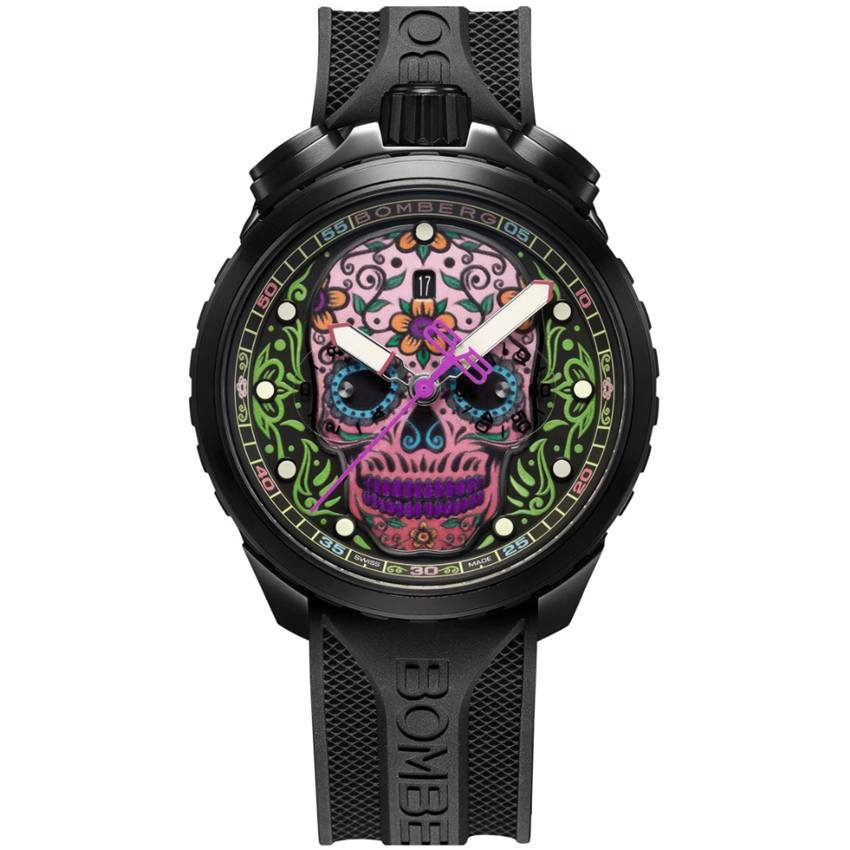 Bomberg Bolt 68 BS45CHPBA.060-4.12 Heritage Sugar Skull Purple Herrenuhr