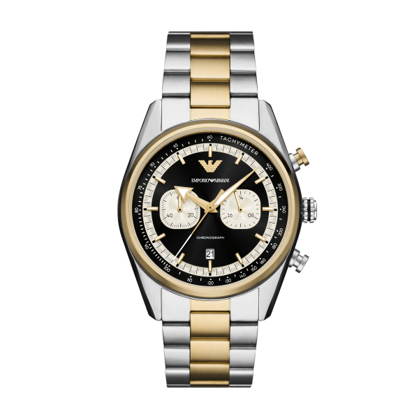 Emporio Armani AR11678 Herrenuhr Chronograph Bicolor
