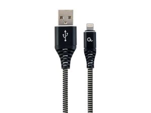 CableXpert 8-Pin Kabel mit Metallanschlüssen 2m Schwarz CC-USB2B-AMLM-2M-BW