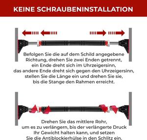 Profi Türreck Klimmzugstange Pull Up Bar mit Wasserwaage