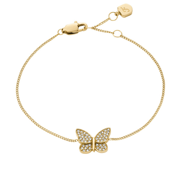 Michael Kors Damen Armband Schmetterling Gold mit weißen Steinen – JF04921710